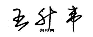 朱錫榮王升韋草書個性簽名怎么寫