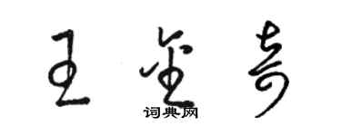 駱恆光王金奇草書個性簽名怎么寫