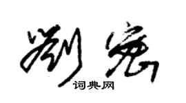 朱錫榮劉密草書個性簽名怎么寫