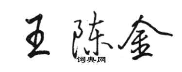 駱恆光王陳金行書個性簽名怎么寫