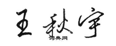 駱恆光王秋宇行書個性簽名怎么寫