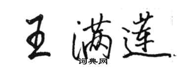 駱恆光王滿蓮行書個性簽名怎么寫