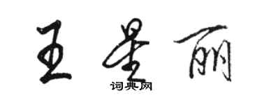 駱恆光王星麗行書個性簽名怎么寫