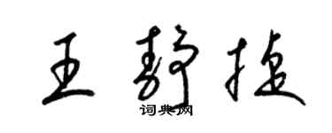 梁錦英王靜捷草書個性簽名怎么寫