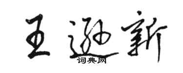 駱恆光王遜新行書個性簽名怎么寫