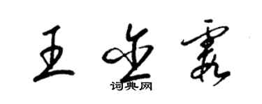 梁錦英王含霞草書個性簽名怎么寫