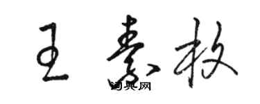 駱恆光王素枚草書個性簽名怎么寫