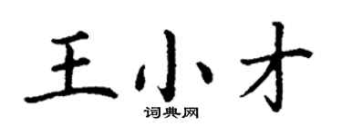丁謙王小才楷書個性簽名怎么寫