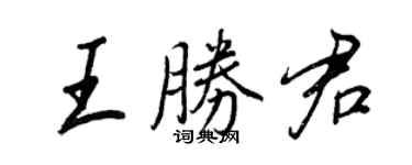 王正良王勝君行書個性簽名怎么寫