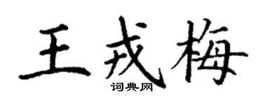 丁謙王戎梅楷書個性簽名怎么寫