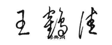 駱恆光王鶴佳草書個性簽名怎么寫