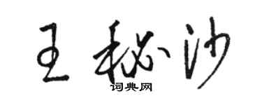 駱恆光王秘沙草書個性簽名怎么寫