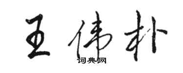 駱恆光王偉朴行書個性簽名怎么寫
