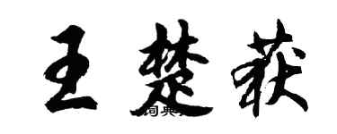 胡問遂王楚獲行書個性簽名怎么寫