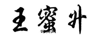 胡問遂王蜜升行書個性簽名怎么寫