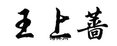 胡問遂王上薔行書個性簽名怎么寫