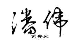 曾慶福潘偉草書個性簽名怎么寫