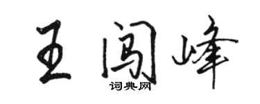 駱恆光王闖峰行書個性簽名怎么寫