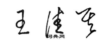 駱恆光王佳其草書個性簽名怎么寫