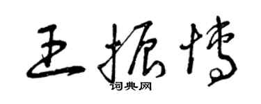 曾慶福王振博草書個性簽名怎么寫