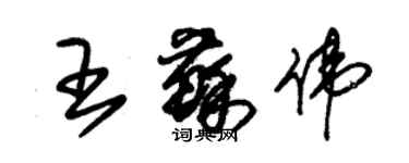 朱錫榮王蘇偉草書個性簽名怎么寫