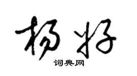 梁錦英楊好草書個性簽名怎么寫