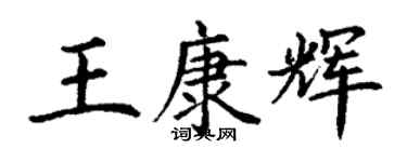 丁謙王康輝楷書個性簽名怎么寫