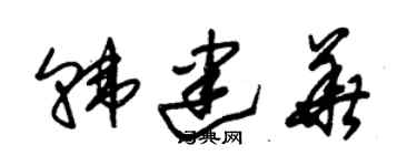 朱錫榮韓建華草書個性簽名怎么寫