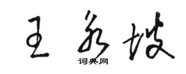 駱恆光王永坡草書個性簽名怎么寫