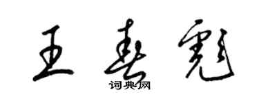 梁錦英王春彪草書個性簽名怎么寫