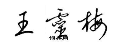 梁錦英王靈梅草書個性簽名怎么寫
