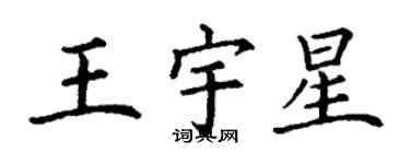 丁謙王宇星楷書個性簽名怎么寫