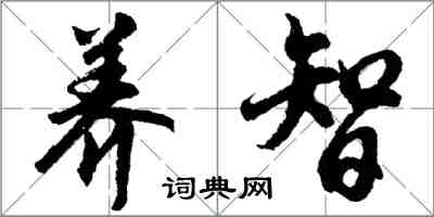 胡問遂養智行書怎么寫