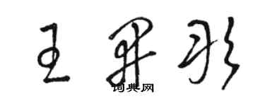 駱恆光王開彤草書個性簽名怎么寫