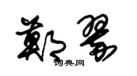 朱錫榮鄭翠草書個性簽名怎么寫