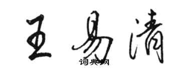 駱恆光王易清行書個性簽名怎么寫