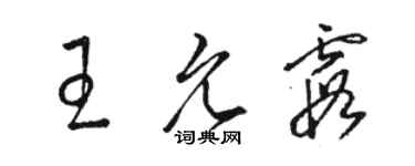 駱恆光王允霞草書個性簽名怎么寫