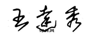 朱錫榮王達秀草書個性簽名怎么寫