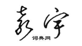 駱恆光袁宇草書個性簽名怎么寫