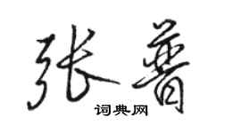 駱恆光張普行書個性簽名怎么寫