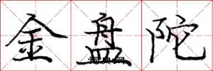 龐中華金盤陀楷書怎么寫