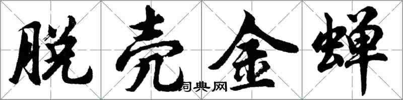 胡問遂脫殼金蟬行書怎么寫