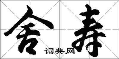 胡問遂舍壽行書怎么寫