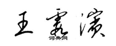 梁錦英王霞濱草書個性簽名怎么寫