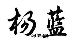 胡問遂楊藍行書個性簽名怎么寫