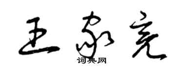 曾慶福王家亮草書個性簽名怎么寫