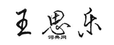 駱恆光王思樂行書個性簽名怎么寫