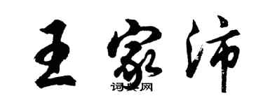 胡問遂王家沛行書個性簽名怎么寫