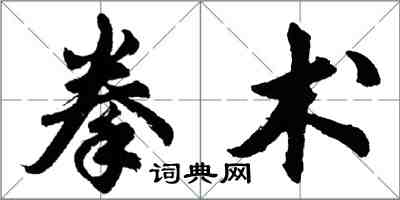 胡問遂拳術行書怎么寫