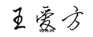 駱恆光王愛方行書個性簽名怎么寫